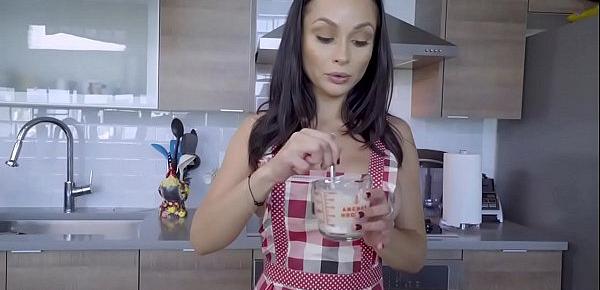  Nasty MILF stepmom made a cookies with her horny stepson